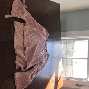 Pink bell sleeve sweater